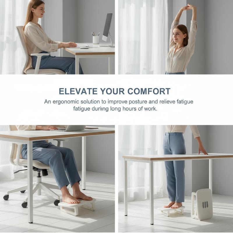 ~Descanso para os pés portátil - Footrest Under Desk avaliação e preço